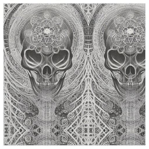Skull Mirror Fabric