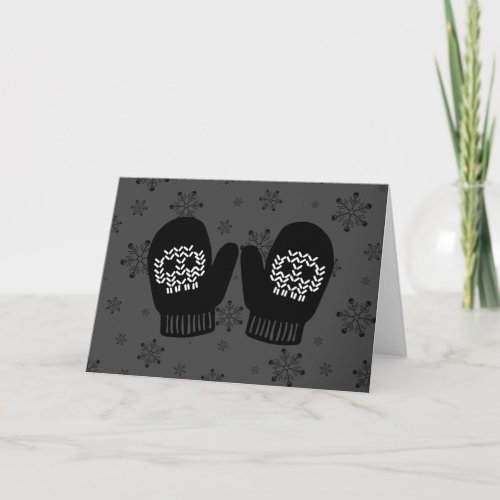 Skull Mittens Holiday Card