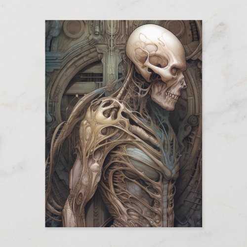 Skull Monster Gothic Horror Art Postcard