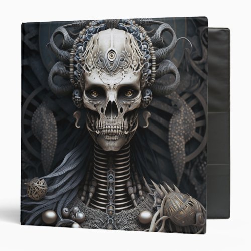 Skull Monster Skeleton Horror 3 Ring Binder