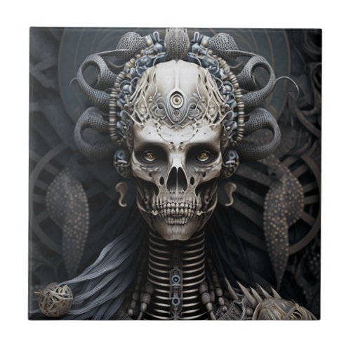 Skull Monster Skeleton Horror Magnet Ceramic Tile