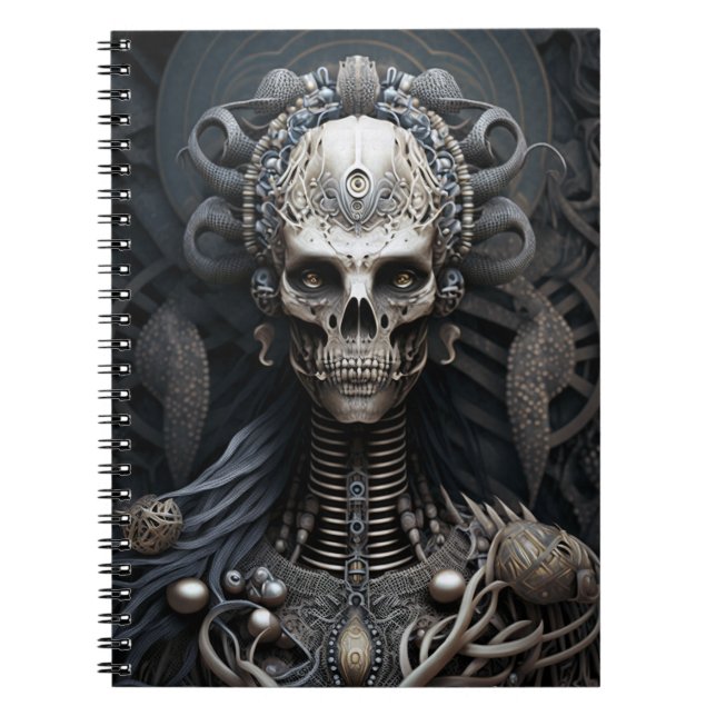 Skull Monster Skeleton Horror Notebook (Front)