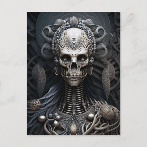 Skull Monster Skeleton Horror Postcard