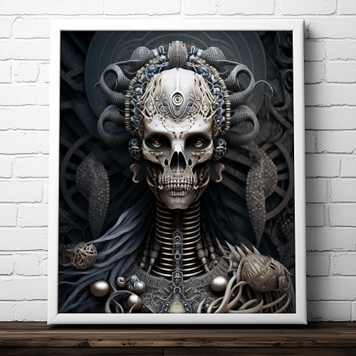 Skull Monster Skeleton Horror Poster