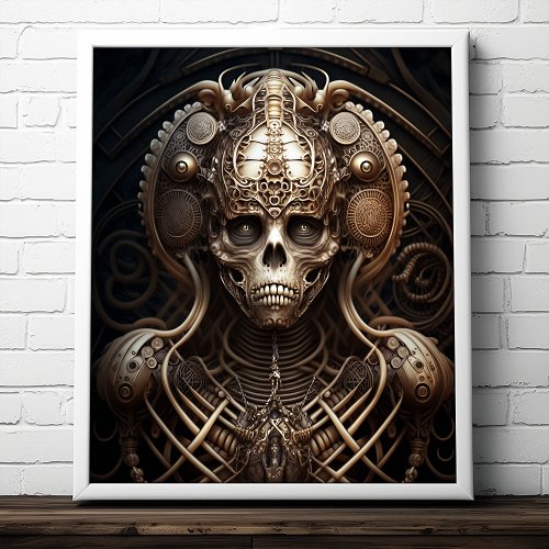 Skull Monster Skeleton Horror Poster