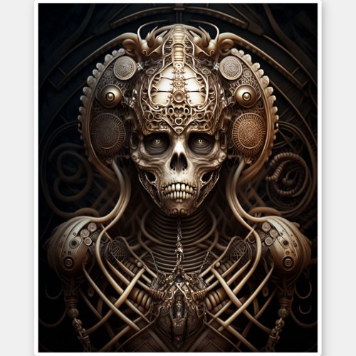 Skull Monster Skeleton Horror Sticker