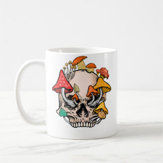 Skull Morel Mushroom Cottagecore Hunter Aesthetic  Coffee Mug
