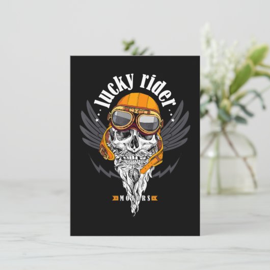 Skull Motorcycle Gift For Motorbike Lovers (Standing Front)