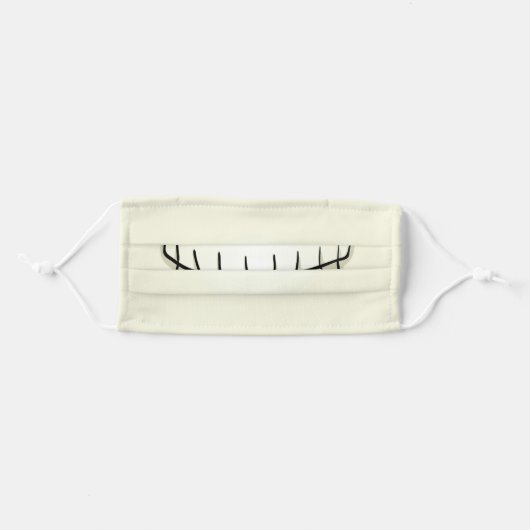 Skull Mouth Funny Smile Skeleton Laughing Teeth Adult Cloth Face Mask (Front, Folded)