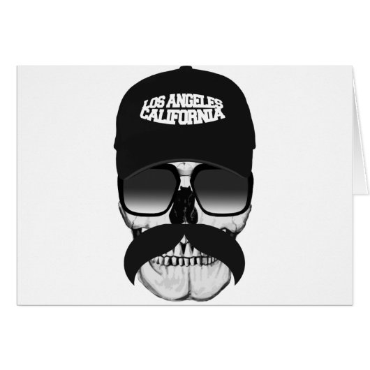 Skull mustache California (Front Horizontal)