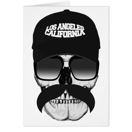 Skull mustache California Cards (Front)