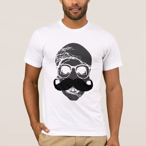 Skull mustache glasses 2 T_Shirt