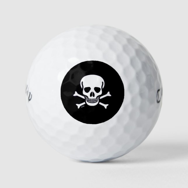 Skull n Bones black Callaway Warbird golf balls 12 (Front)
