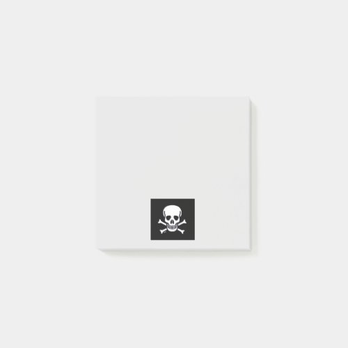 Skull n Bones Black gray note pads