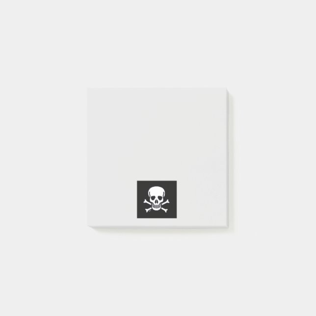 Skull n Bones Black gray note pads (Front)