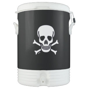 Skull n Bones Black Igloo beverage cooler 10 gal