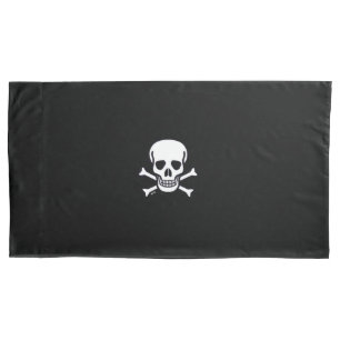 Skull n Bones Black king pillowcase
