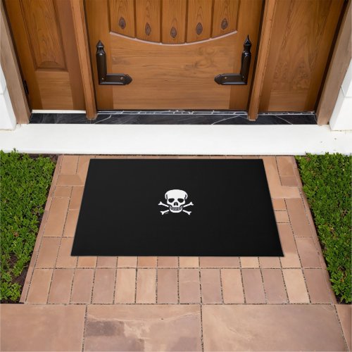 Skull n Bones Black large doormat