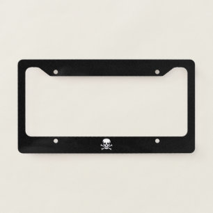 Skull n Bones Black license plate frame
