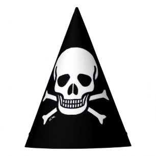 Skull n Bones Black party hats