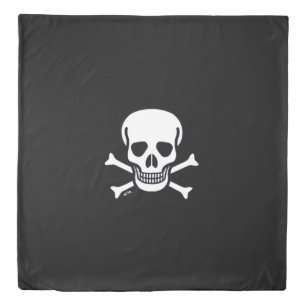 Skull n Bones Black queen duvet cover