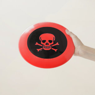 Skull n Bones black red Frisbee