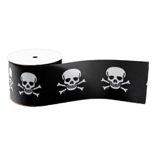 Skull n Bones black ribbon spool