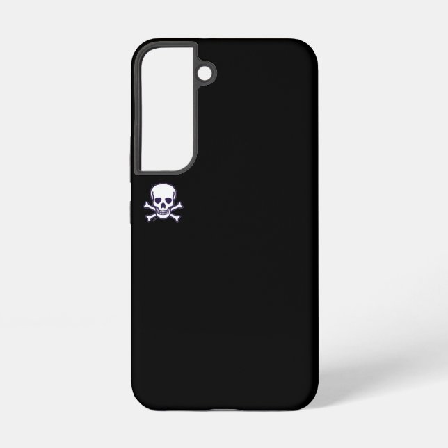 Skull n Bones black Samsung S22 phone case (Back)
