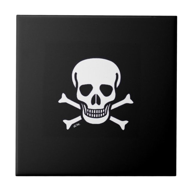 Skull n Bones Black small tile (Front)