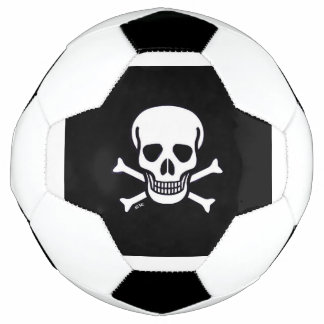 Skull n Bones Black soccer ball