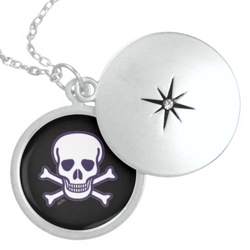 Skull n Bones black sterling silver locket