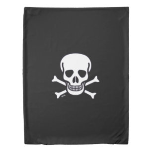 Skull n Bones Black twin duvet cover
