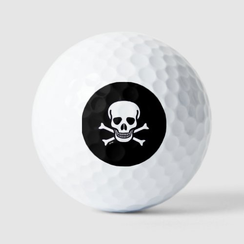 Skull n Bones Black value golf balls