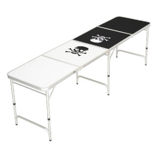 Skull n Bones black vs white ping pong table