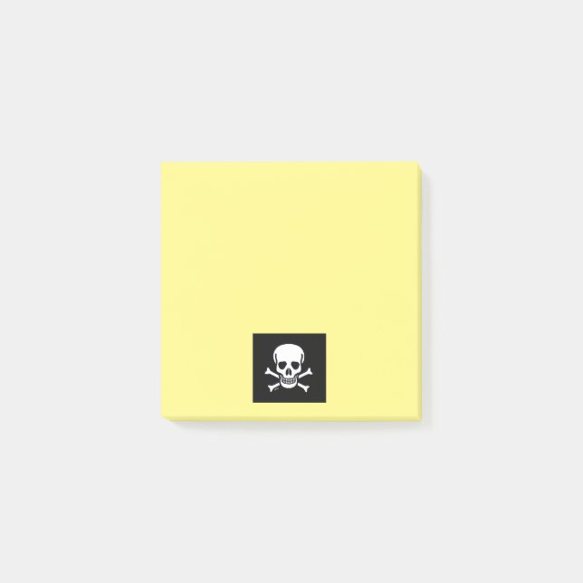 Skull n Bones Black yellow note pads (Front)