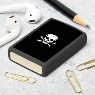 Skull n Bones Black Zippo black lighter