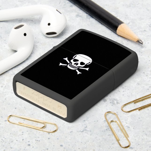 Skull n Bones Black Zippo black lighter (On Table 2)