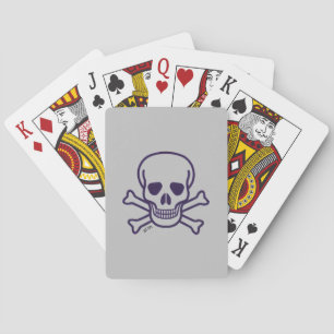Skull n Bones gray Poker playing cards