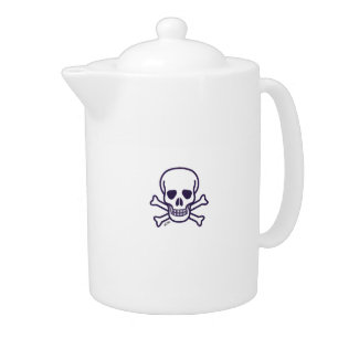 Skull n Bones left hand porcelain teapot