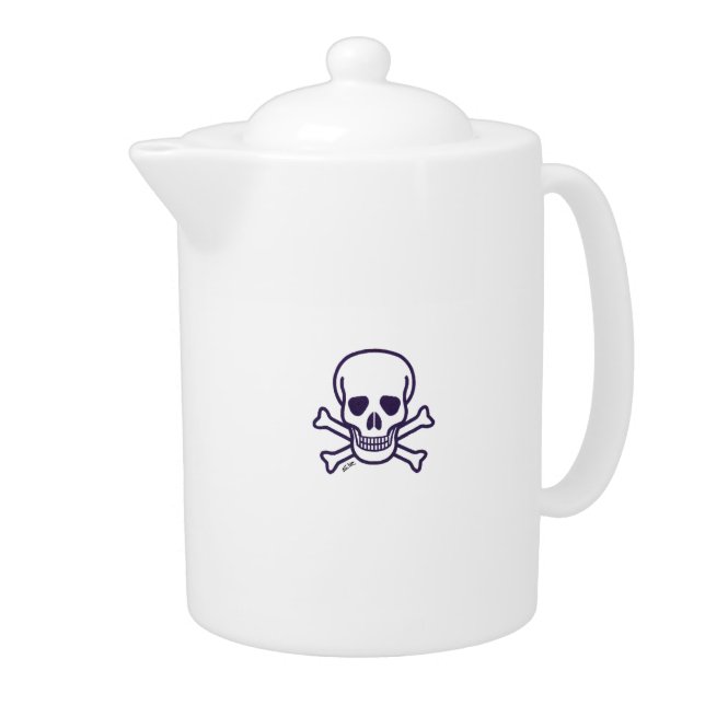 Skull n Bones left hand porcelain teapot (Right)