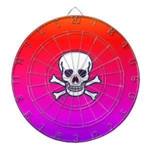 Skull n Bones neon dartboard