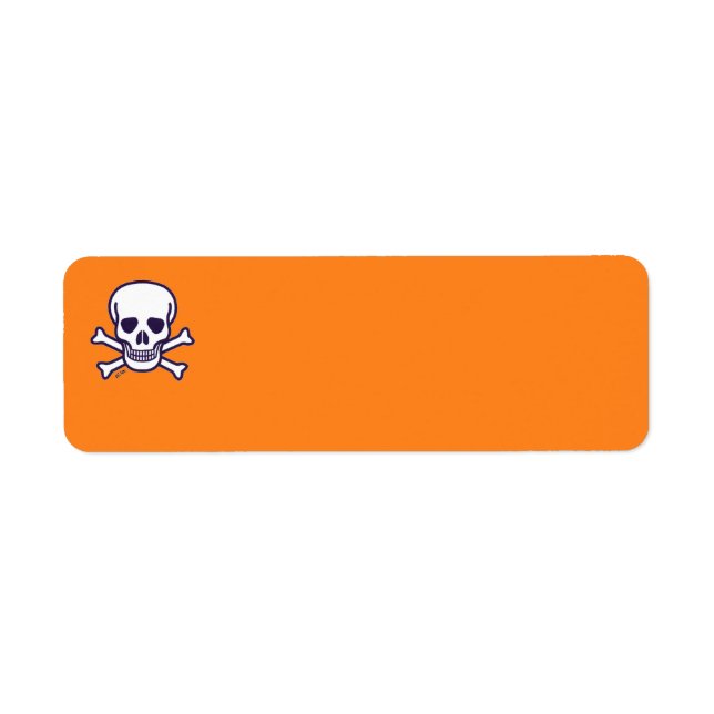 Skull n Bones orange return address labels (Front)
