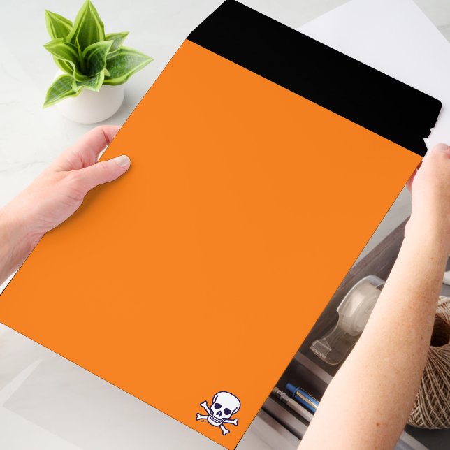 Skull n Bones orange shipping envelope mailers (Desk)