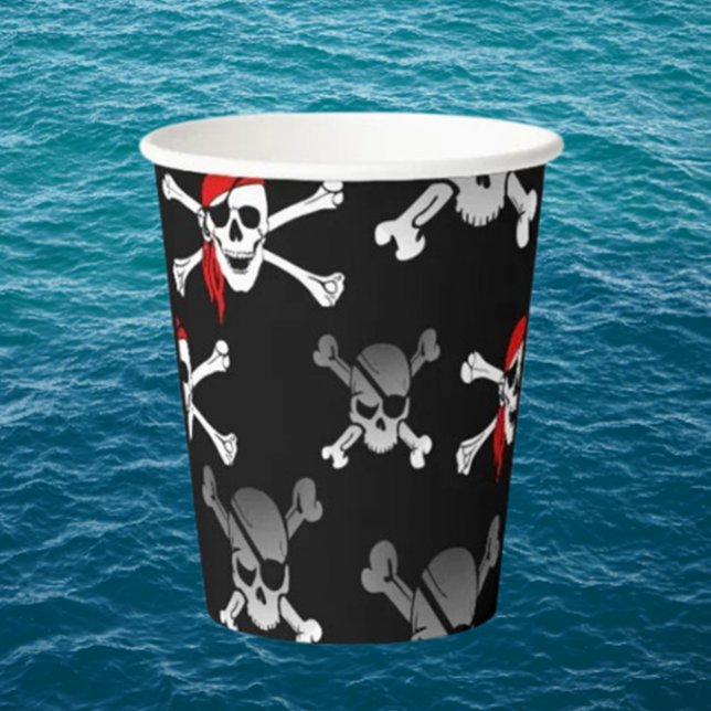 Skull n bones   paper cups (Perfect for beverages or use these as party favors for your Pirate Party.)