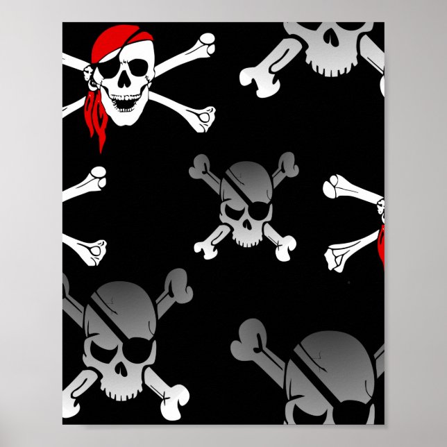 Skull n bones Party Pirate Poster (Front)