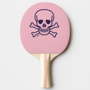 Skull n Bones Pink ping pong paddle