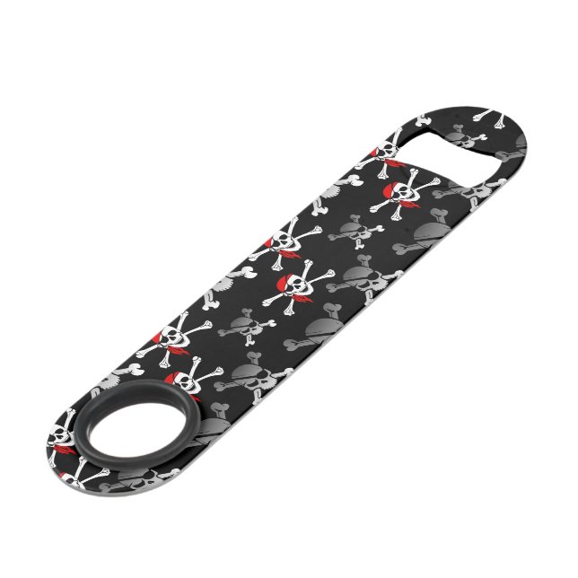 Skull n bones Pirate  Bar Key (Back Angled)