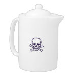 Skull n Bones porcelain teapot 2 sided