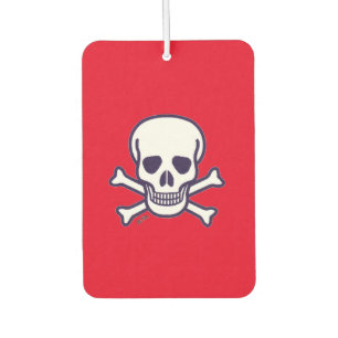 Skull n Bones red car air freshener