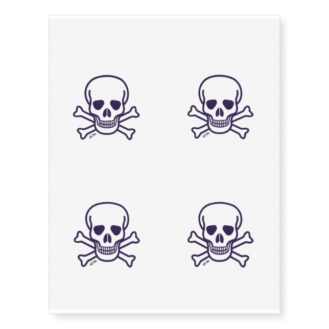 Skull n Bones temporary tattoo 4 (Front)